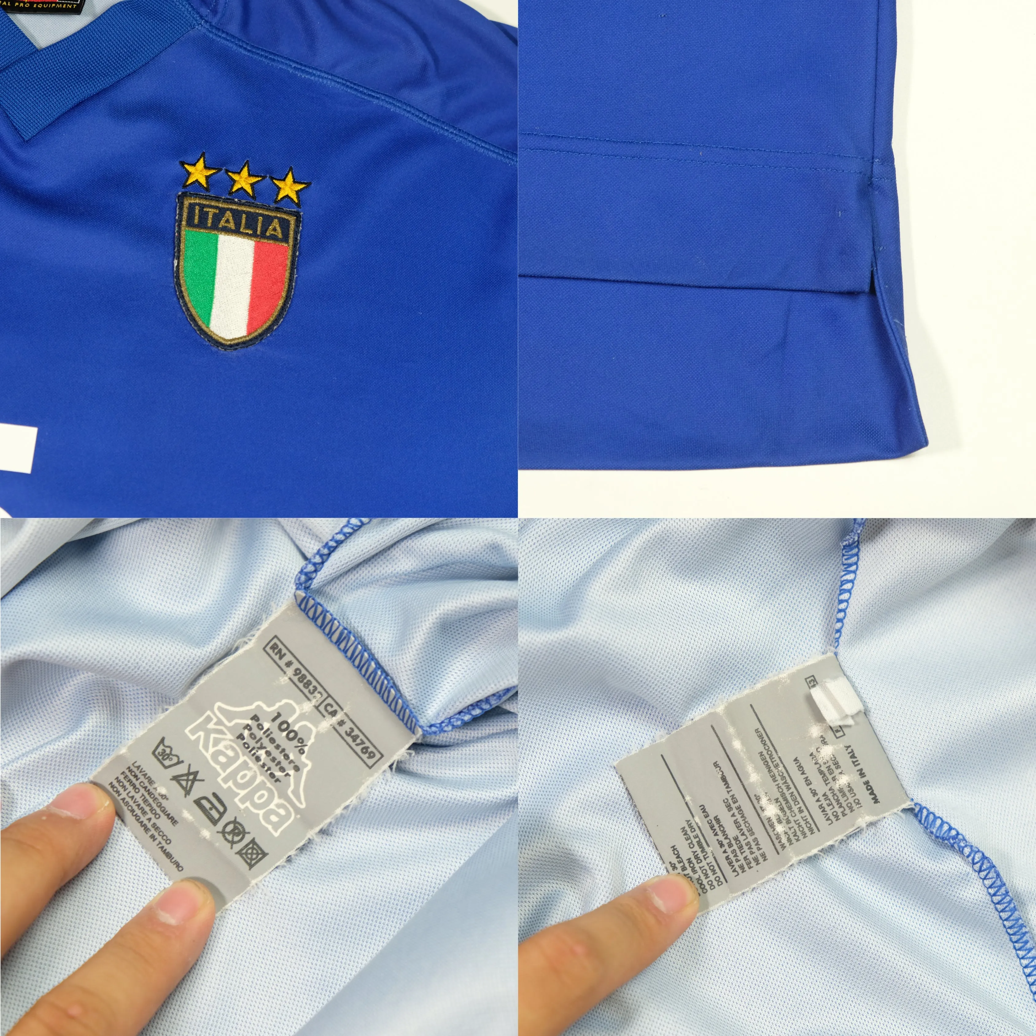 1999/00 Italy Home Shirt Kappa Cannavaro (L)