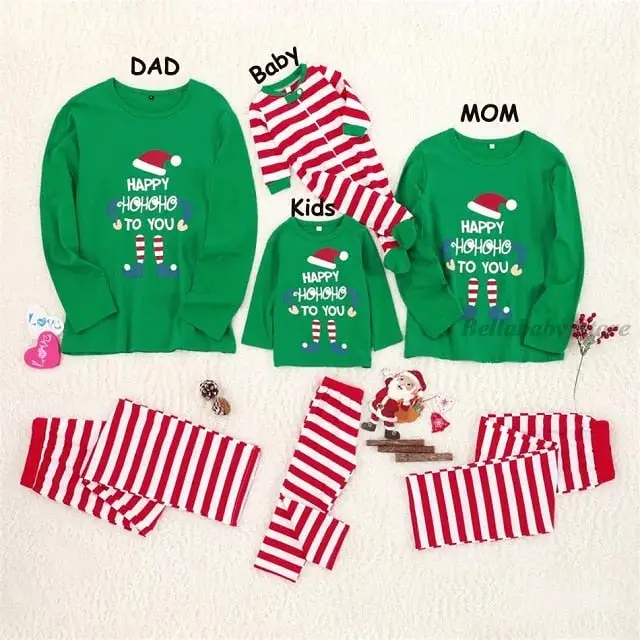 2023 Christmas Family Matching Pajamas Mom Daughter Dad Son Clothing Set