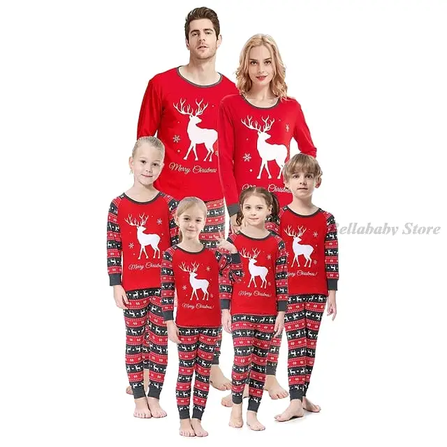 2023 Christmas Family Matching Pajamas Mom Daughter Dad Son Clothing Set