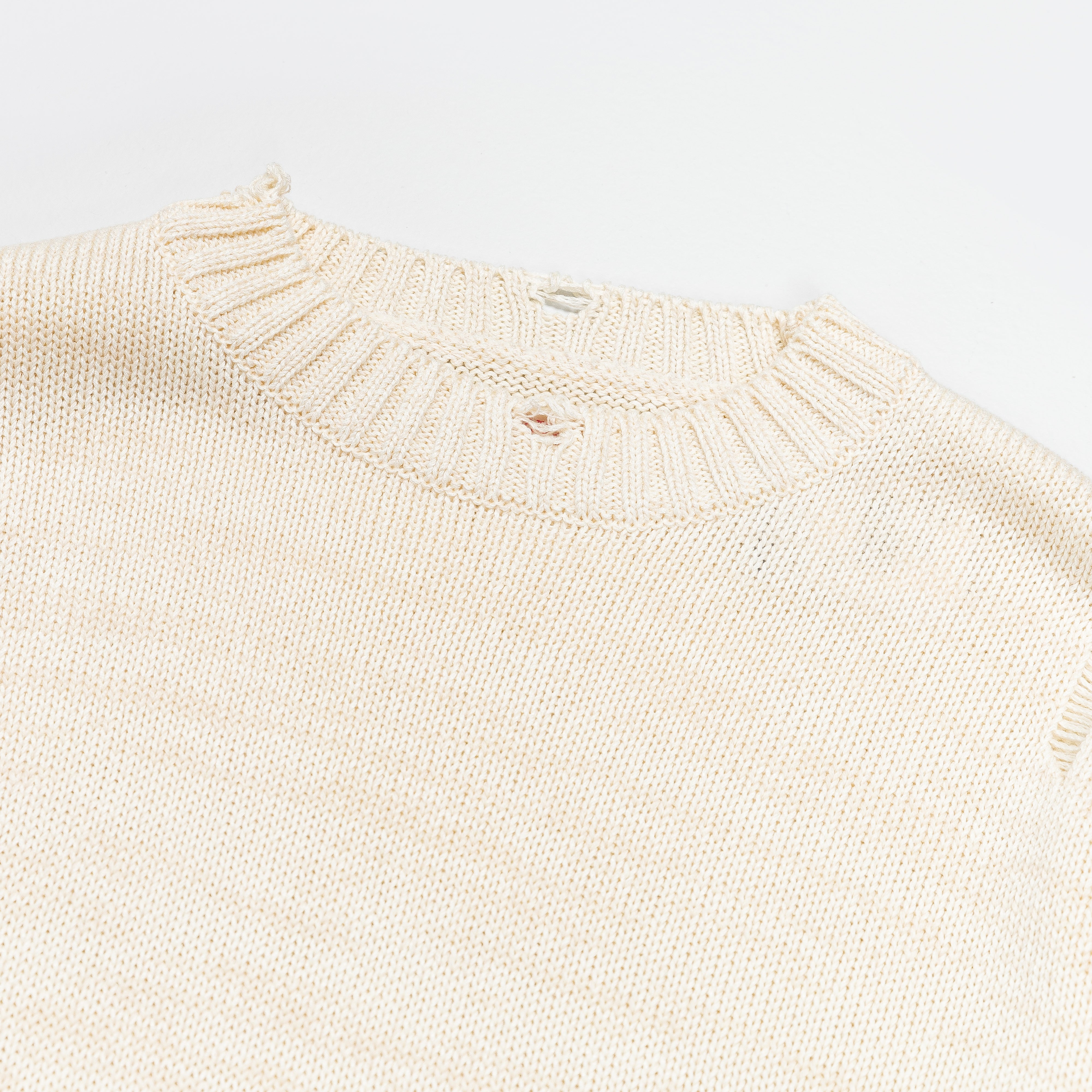 5G Cotton Knit HIPPIE SLEEVE Sweater - Ecru