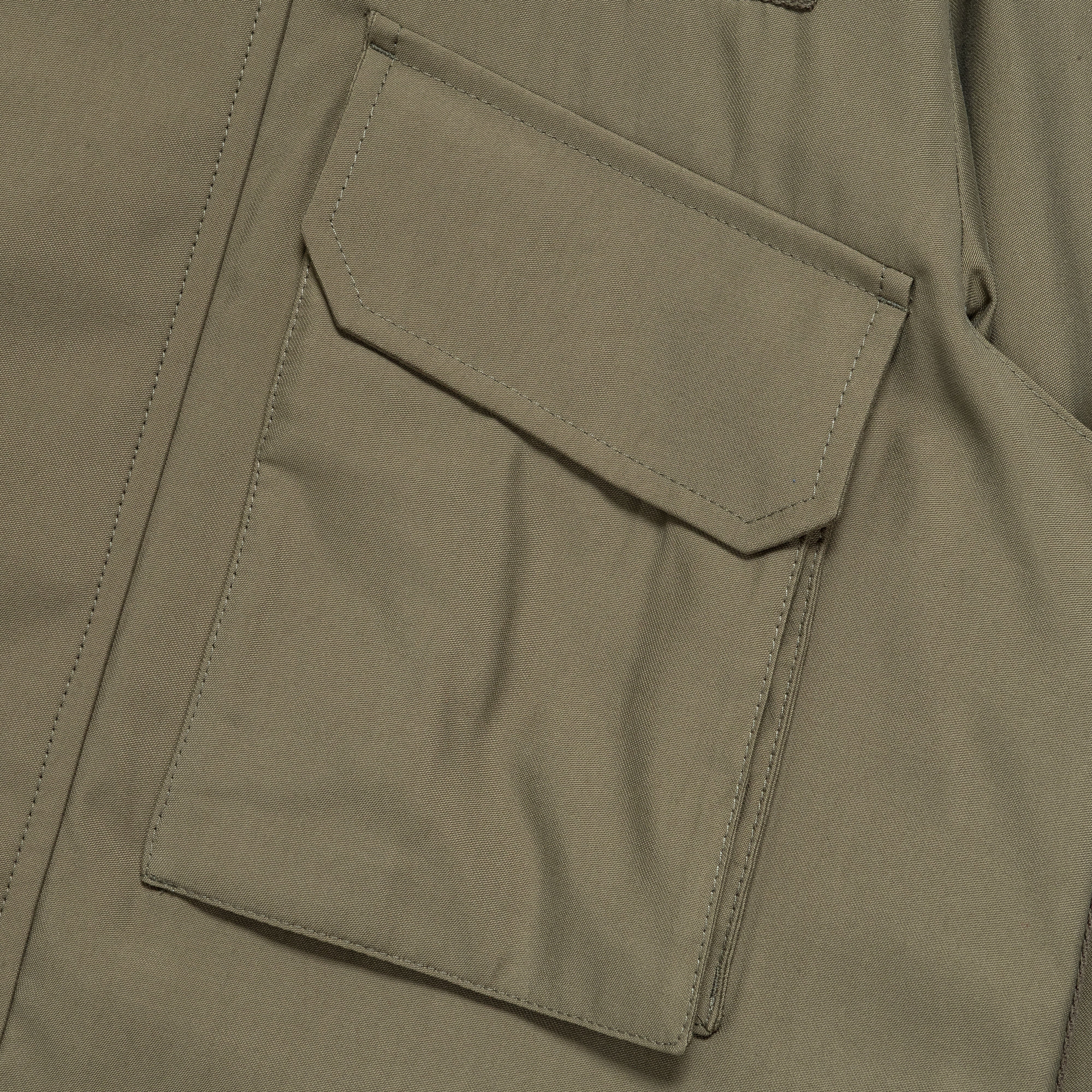 69 Flak O Gusset Bomber - 10oz Olive/Viscose Poly BS Twill