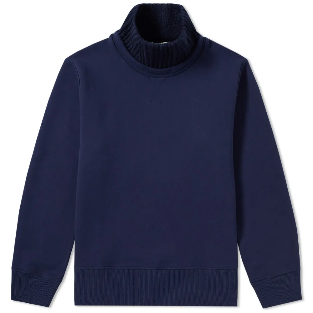 Acne Studios Flux Heavy Jersey Rib Turtle NeckDark Navy