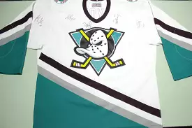 Anaheim Mighty Ducks Vintage CCM Autographed 1997 Authentic Playoffs Hockey Jersey