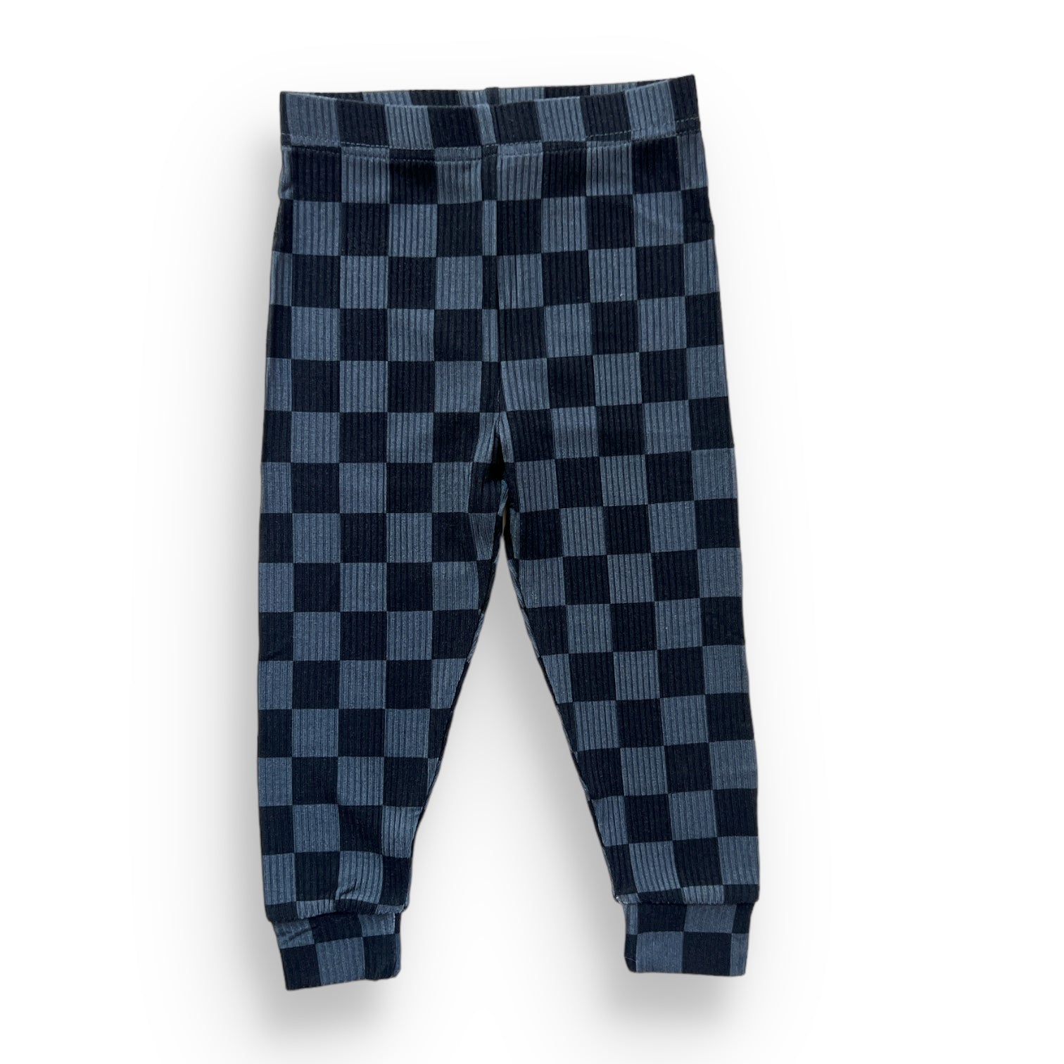 BAMBOO RIB LEGGINGS- Grey Check