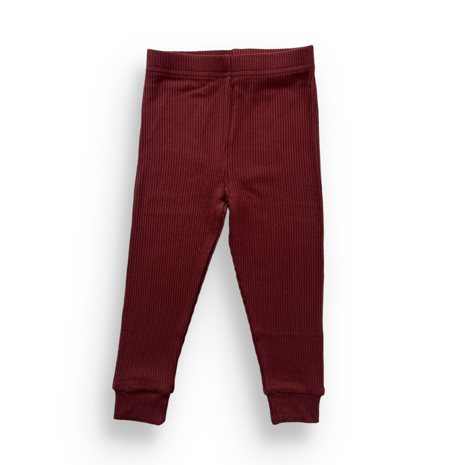 BAMBOO RIB LEGGINGS- Oxblood