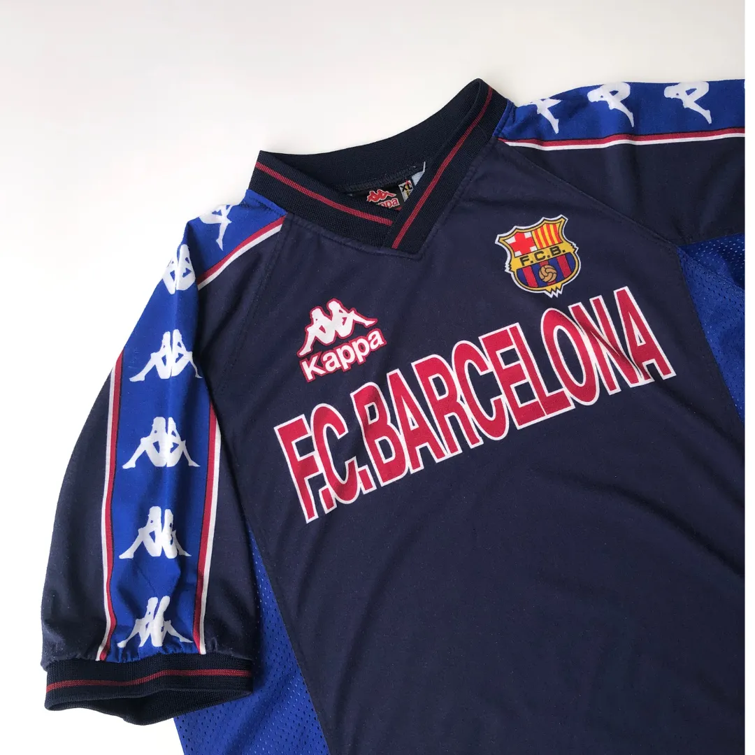 Barcelona Kappa 1997/1998 Vintage Training Football Shirt XL