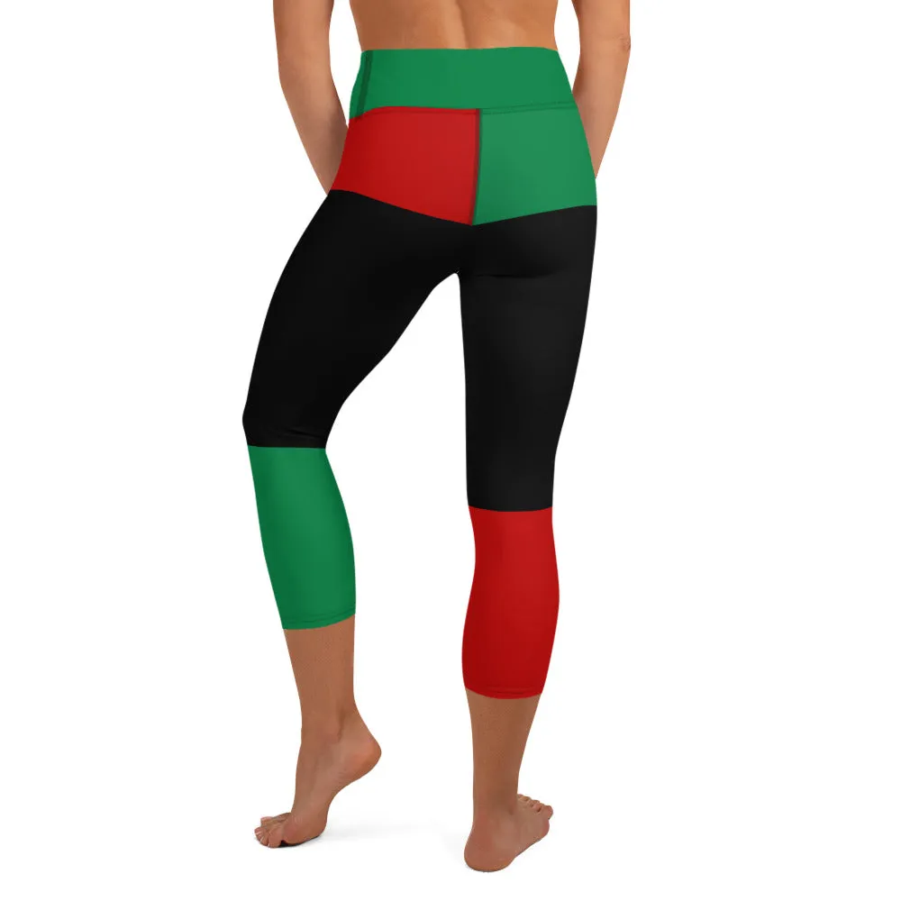 Black History Yoga Capri Leggings