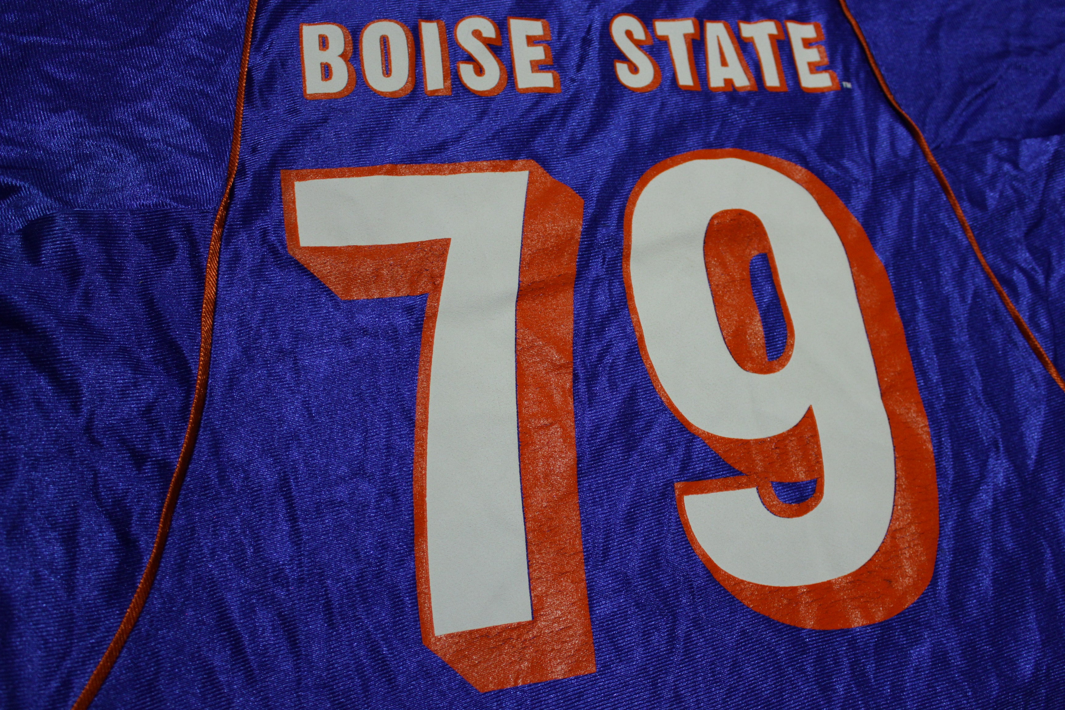 Boise State Vintage 90's Blue Orange Football Jersey 79 Made in USA