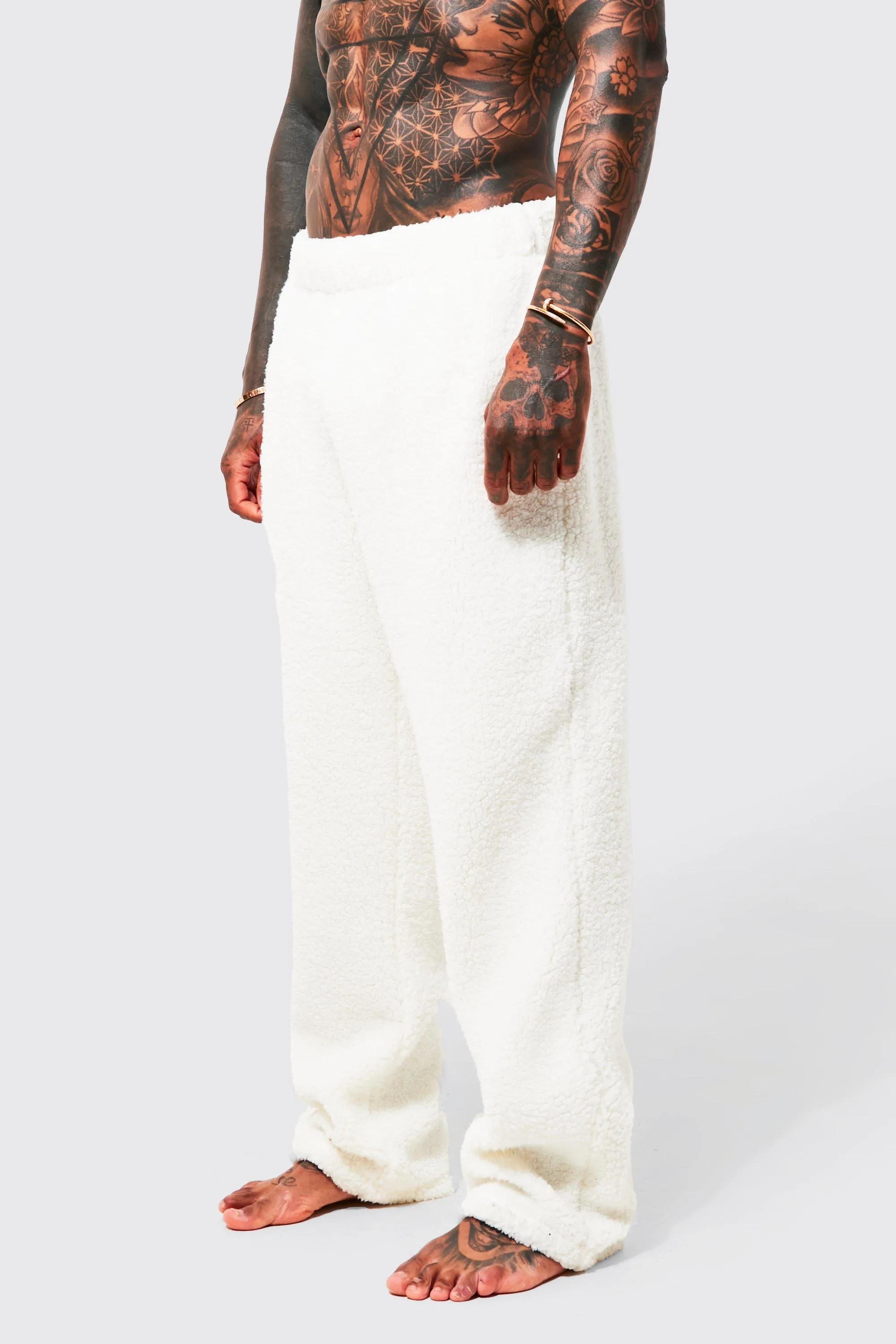 Borg Wide Leg Loungewear Jogger