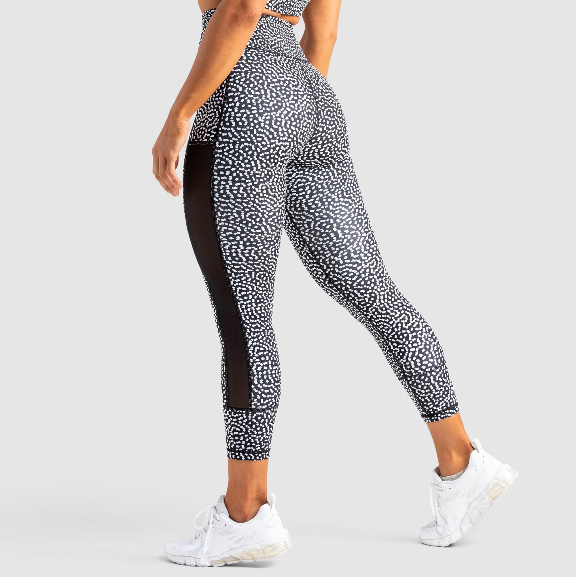 Breeze Mesh Leggings - Black Speckle