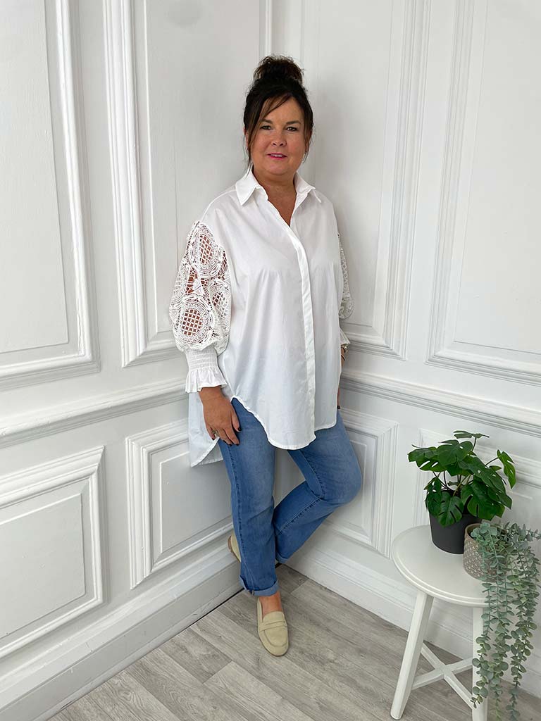 Broderie Anglaise Shirt - Ivory