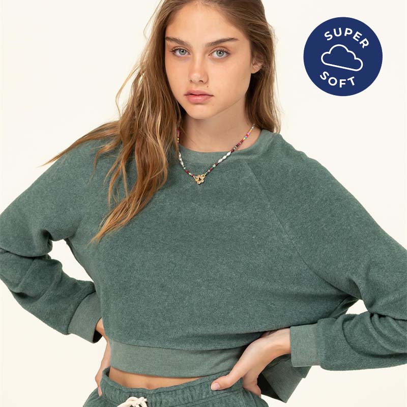 Brushed Fleece Crop Top