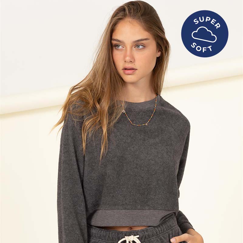 Brushed Fleece Crop Top