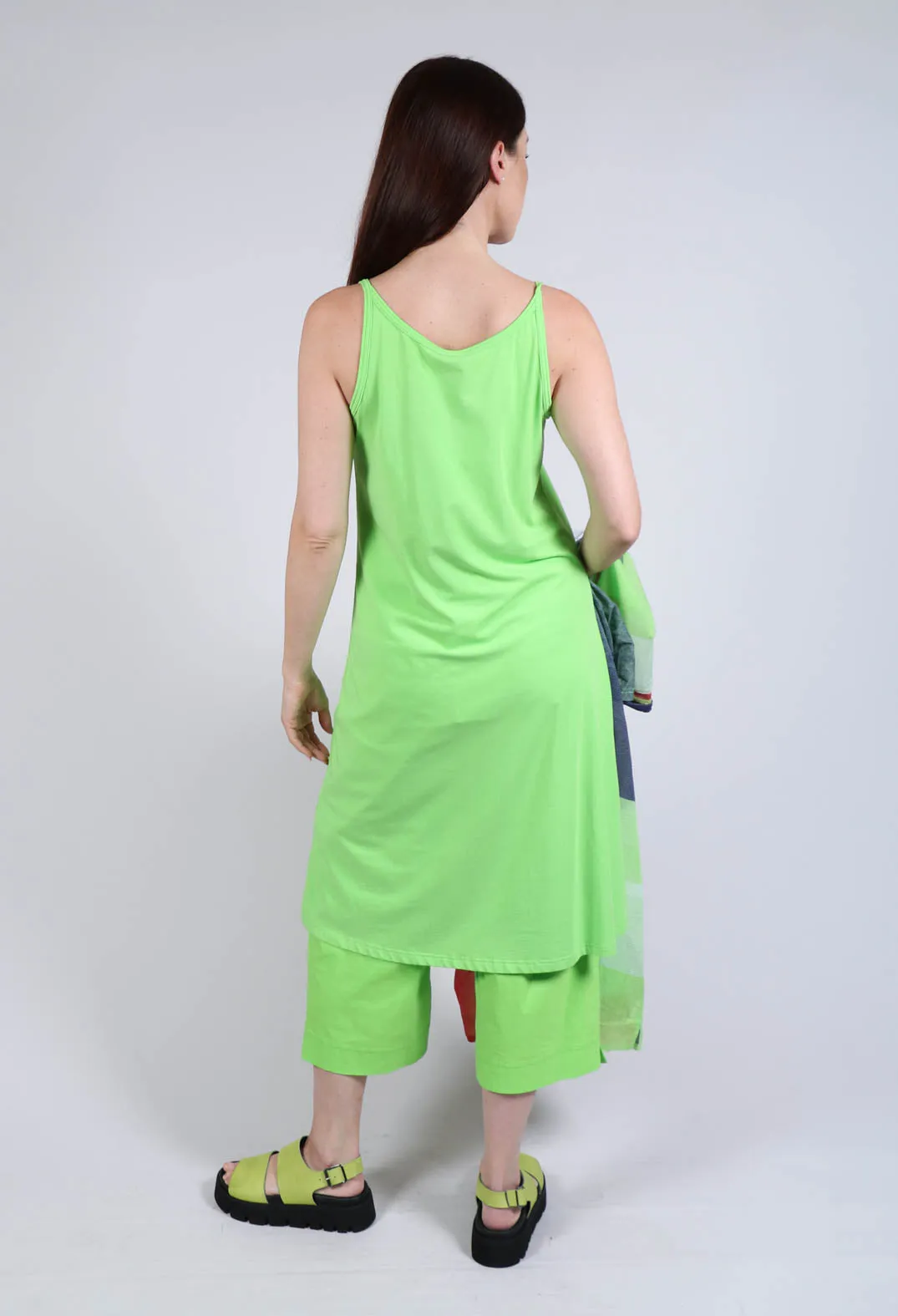 Cami Jersey Dress in Lime