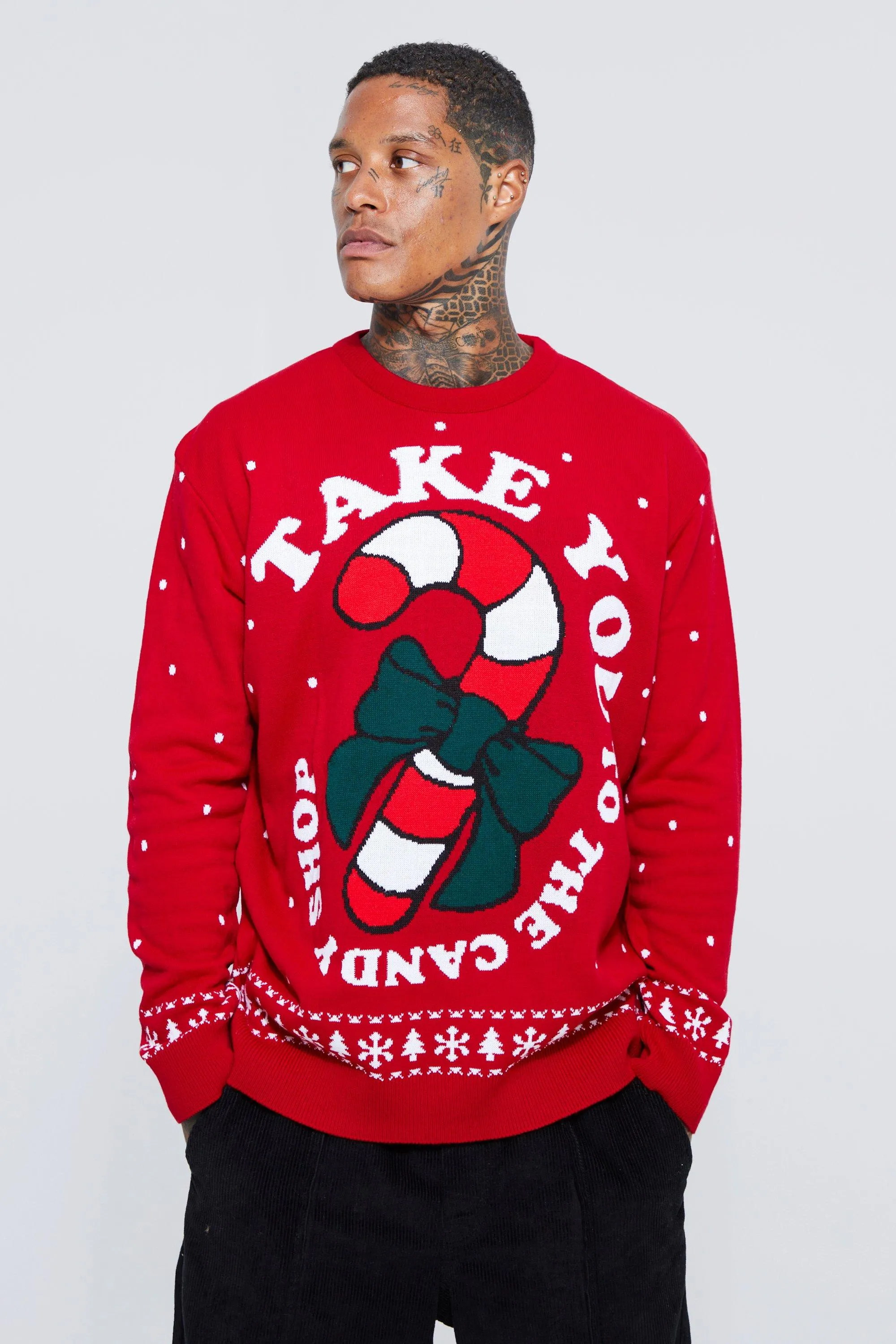 Candy Shop Christmas Jumpers | boohooMAN UK