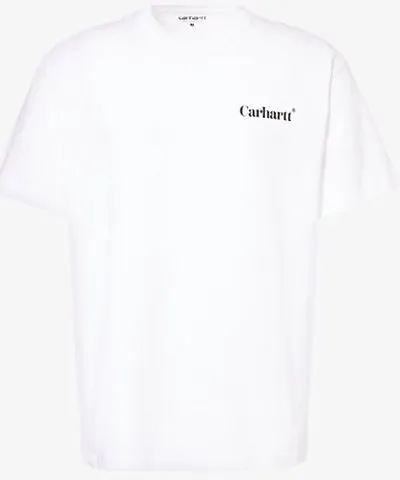 Carhartt Wip Mens White Fold Duck short-sleeve cotton-jersey T-shirt