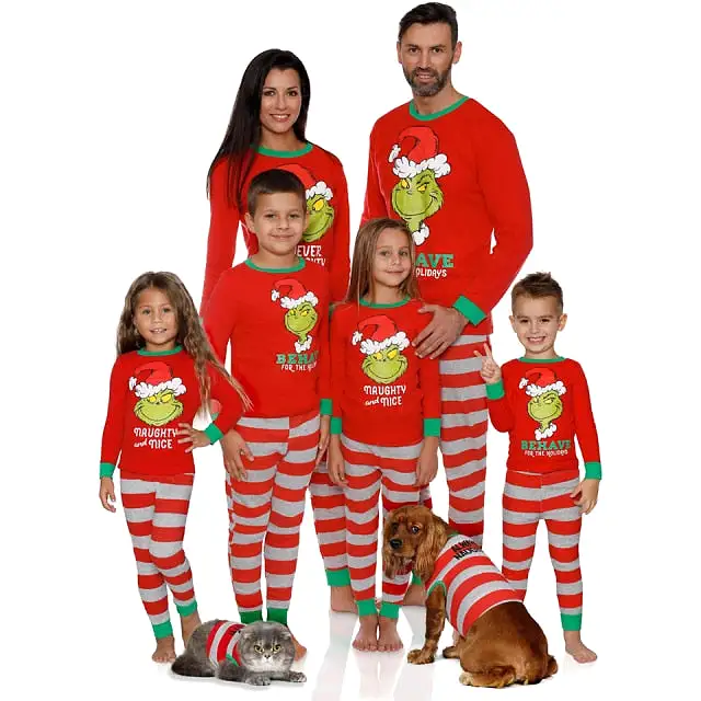 Christmas 2023 Holiday Premium Family Pajamas Clothing Sets Mom Dad Kids & Doggy