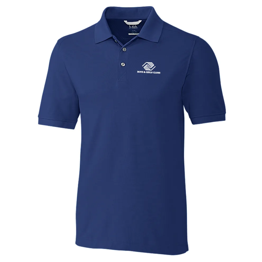 Cutter & Buck Advantage Tri-Blend Pique Mens Polo - Tour Blue