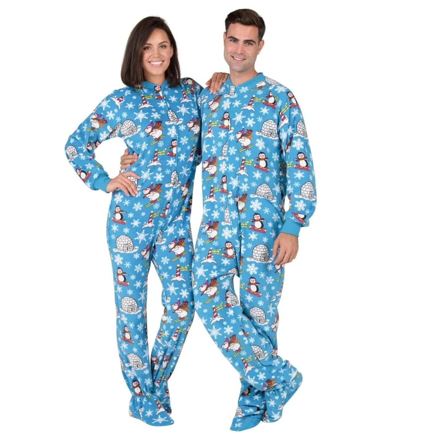 Footed Pajamas Co. Family Matching Winter Wonderland Fleece Onesie*