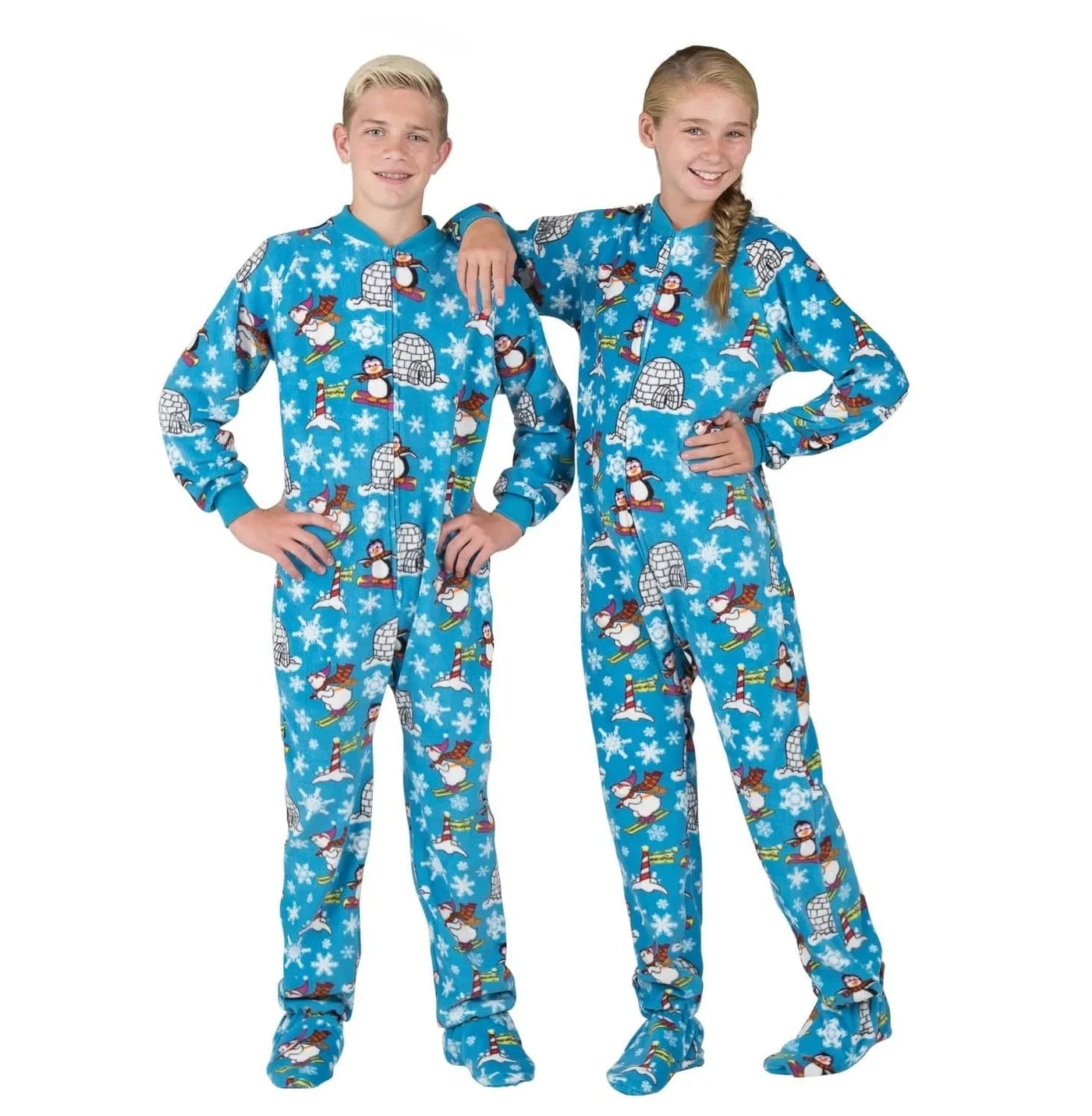 Footed Pajamas Co. Family Matching Winter Wonderland Fleece Onesie*