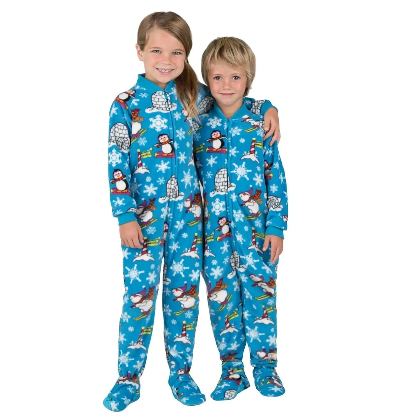 Footed Pajamas Co. Family Matching Winter Wonderland Fleece Onesie*