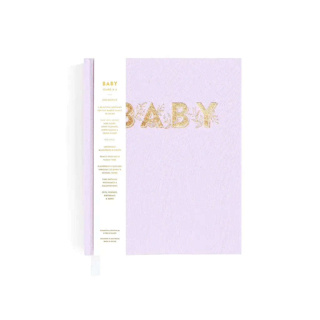 Fox & Fallow Mini Baby Book LILAC