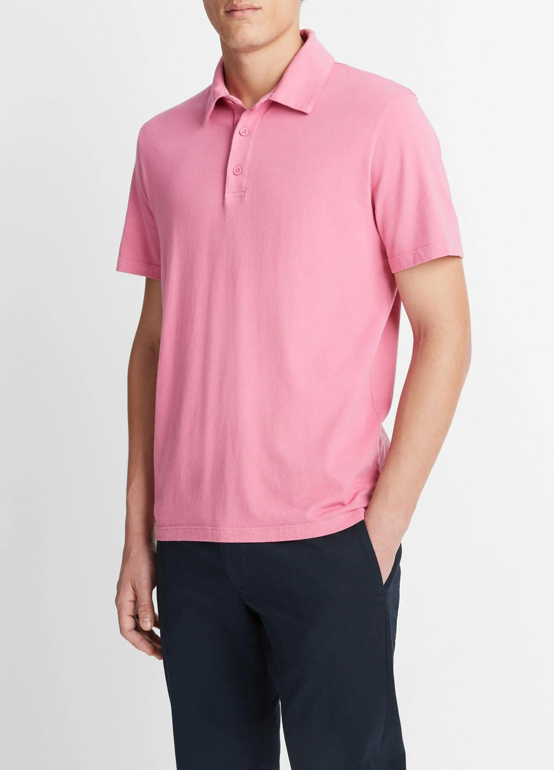 Garment Dye Cotton Polo Shirt