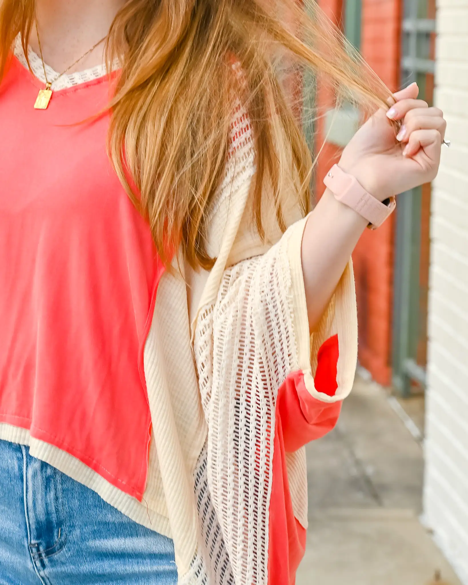 Georgia Peach Knit Top