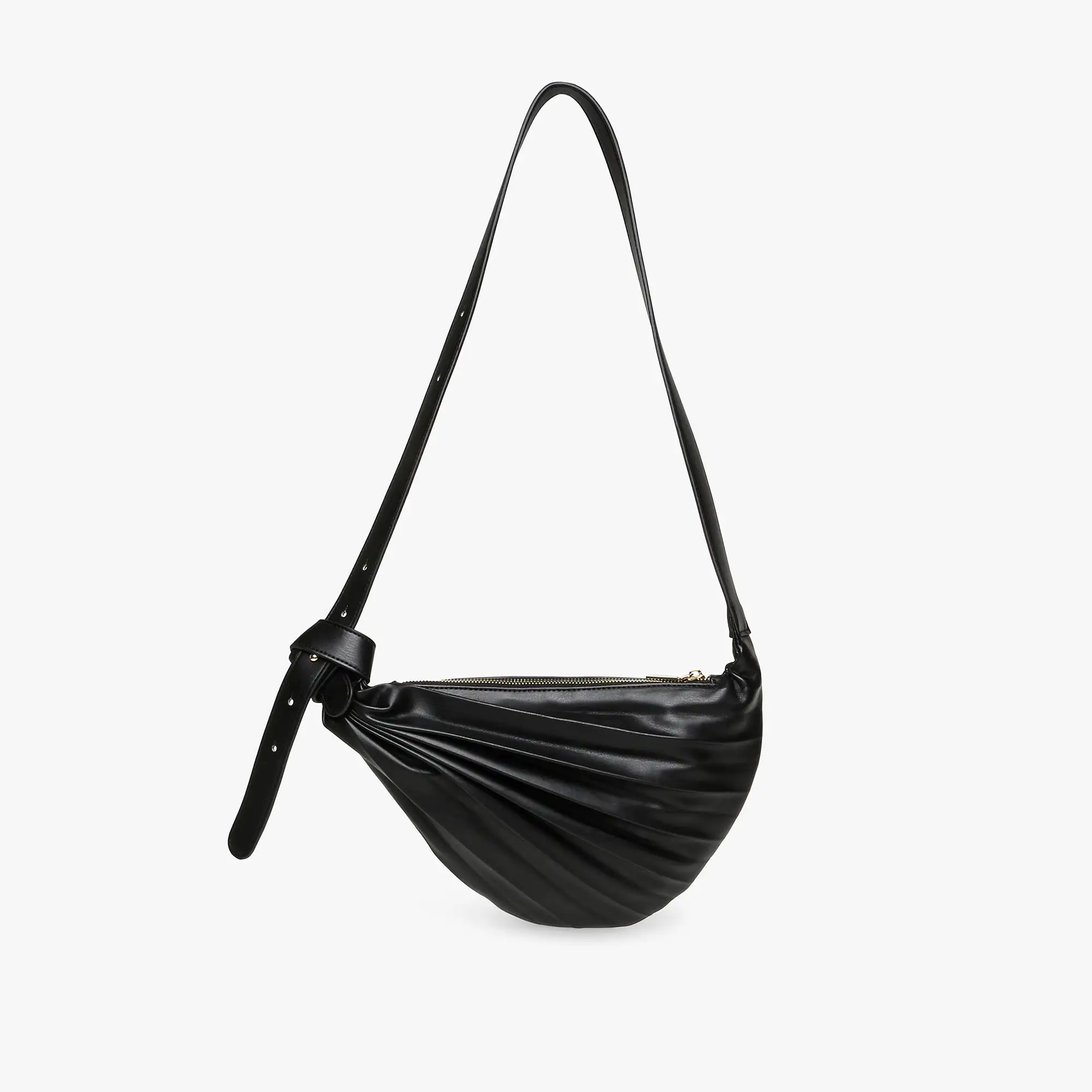 GEORGIA SHOULDER BAG BLACK FAUX LEATHER