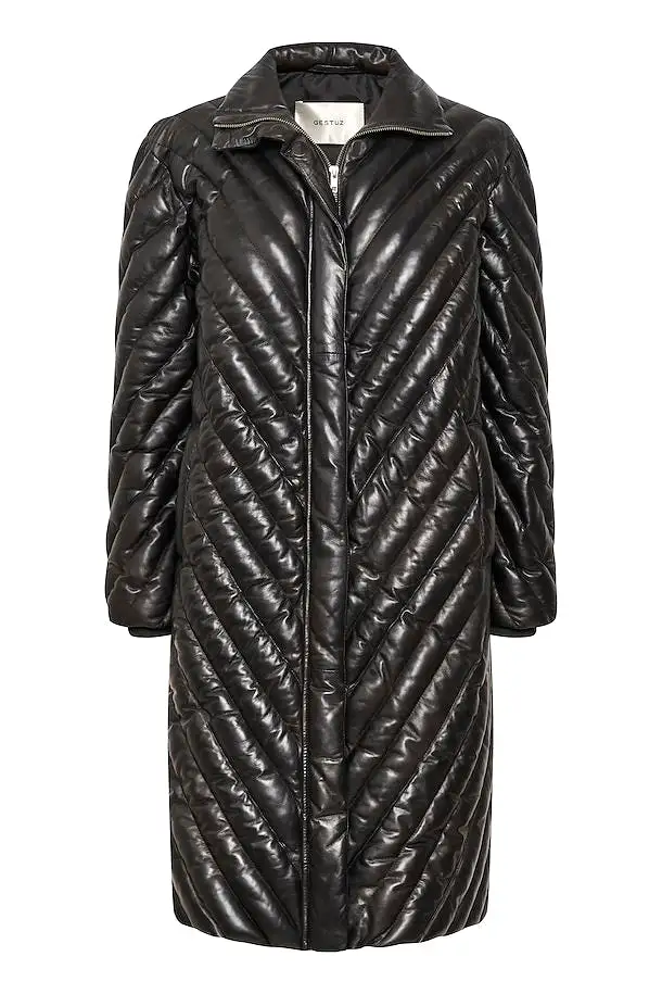 GESTUZ RosellaGZ Puffer Leather Coat