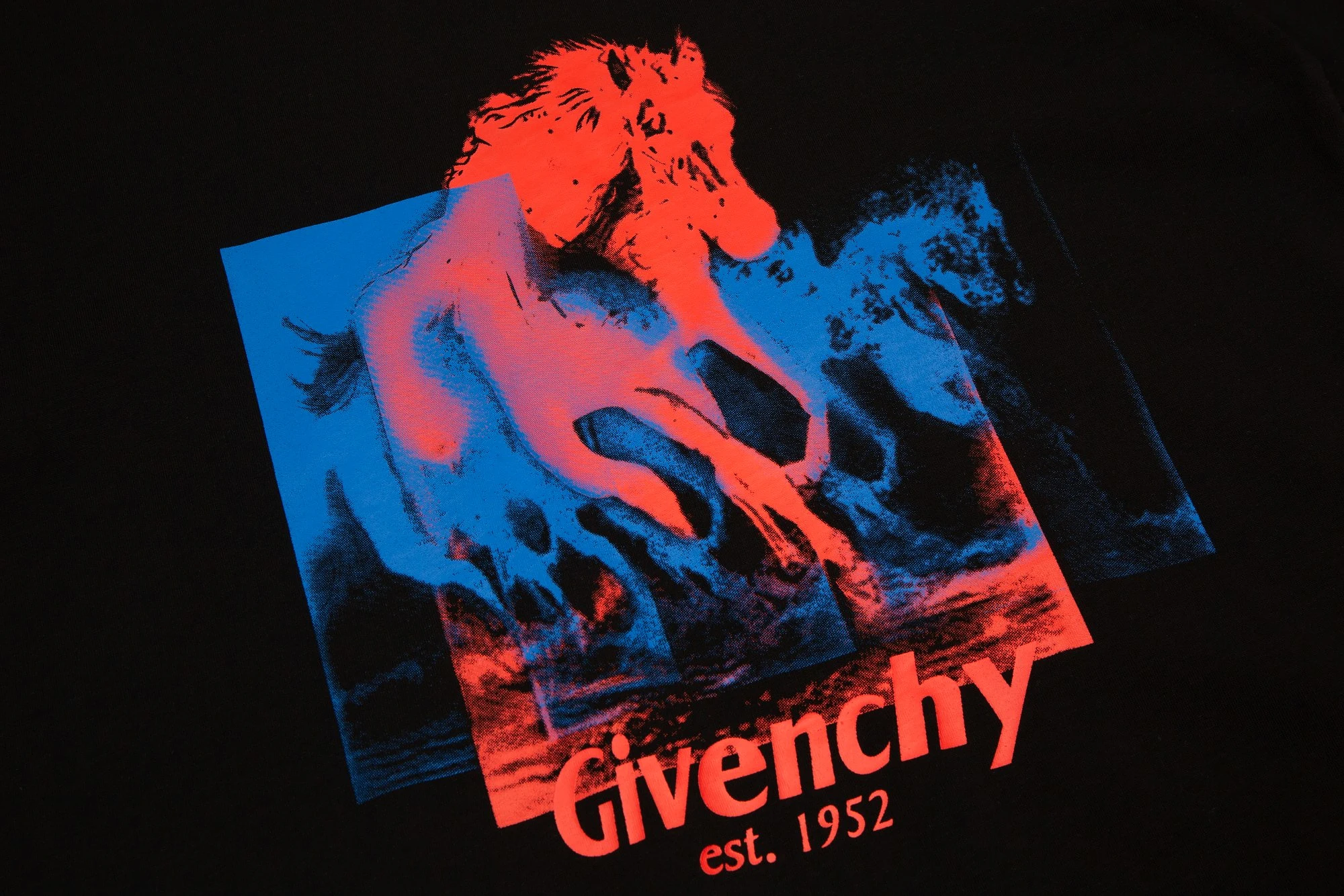 Givenchy 23ss 1952 Horse Logo Short Sleeve T-Shirt Black 6.14