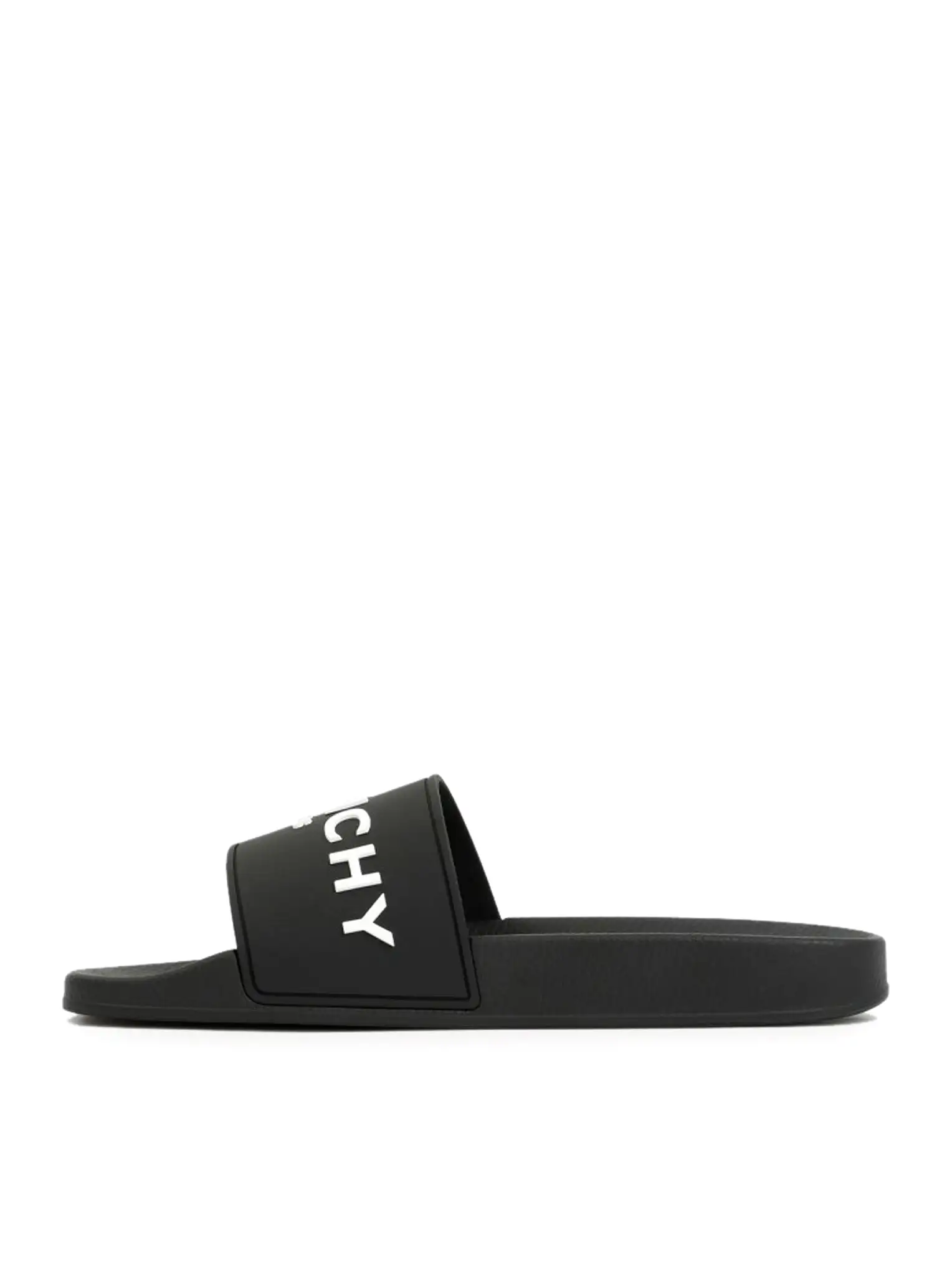 Givenchy Black Rubber Logo Slides