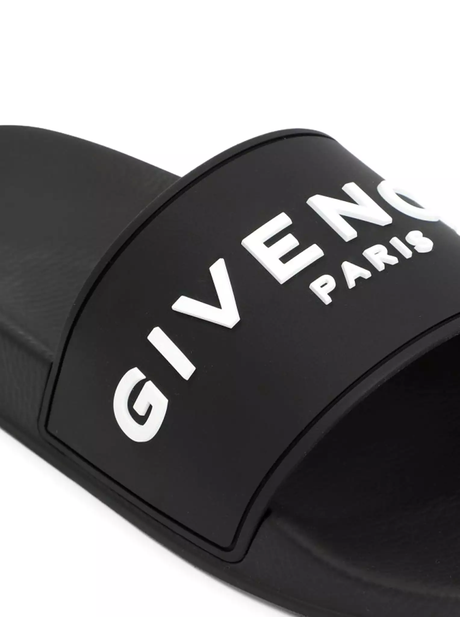 Givenchy Black Rubber Logo Slides