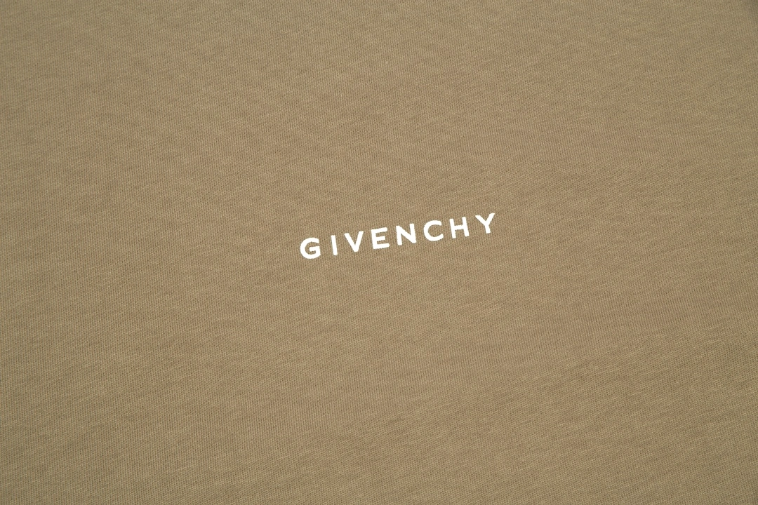 Givenchy four-square letter print large LOGO short-sleeved T-shirt Brown 1.3