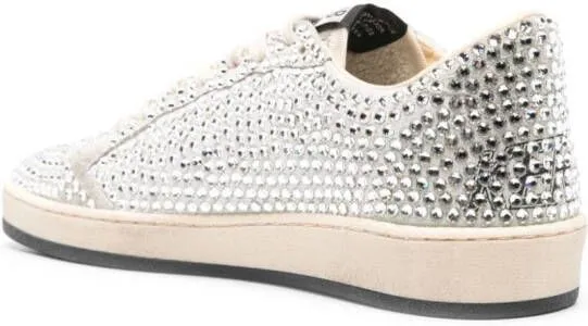 Golden Goose Ball Star rhinestone -embellished suede sneakers Grey