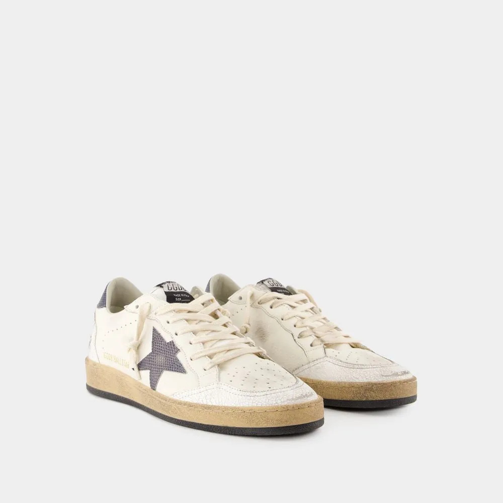 GOLDEN GOOSE Ballstar Luxe Leather Sneakers in White