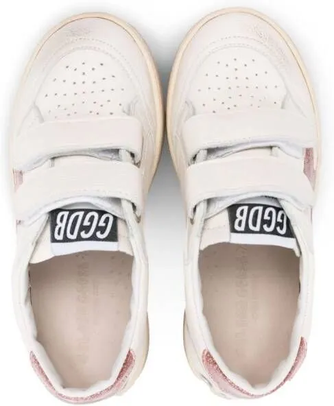 Golden Goose Kids Ball Star leather sneakers White