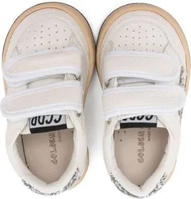 Golden Goose Kids glitter-detailing touch-strap sneakers White