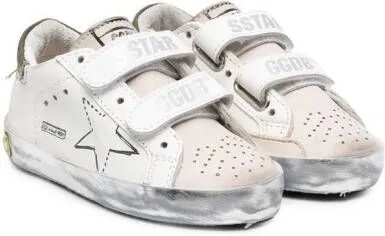 Golden Goose Kids logo-print touch-strap sneakers White