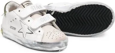 Golden Goose Kids logo-print touch-strap sneakers White