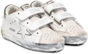 Golden Goose Kids logo-print touch-strap sneakers White