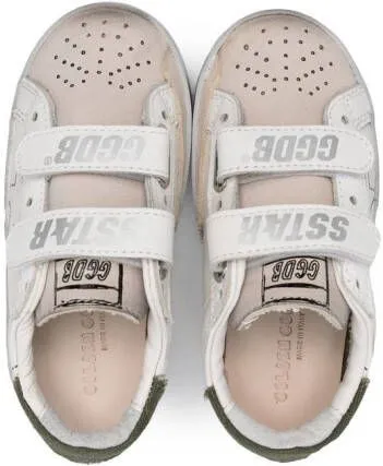 Golden Goose Kids logo-print touch-strap sneakers White