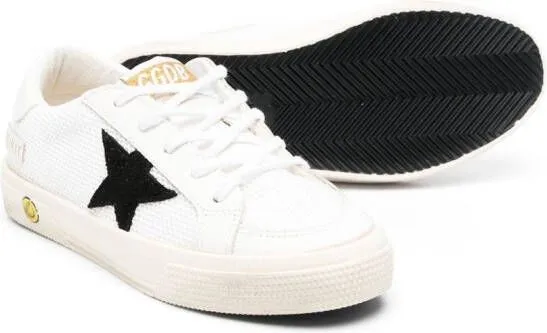 Golden Goose Kids May star-patch sneakers White