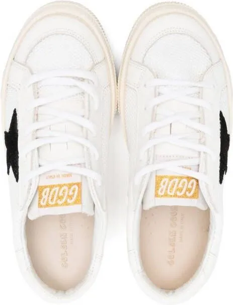 Golden Goose Kids May star-patch sneakers White