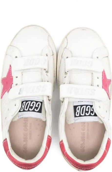 Golden Goose Kids Old School leather sneakers White