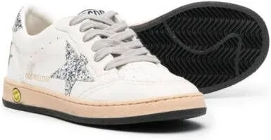 Golden Goose Kids star-patch leather sneakers White