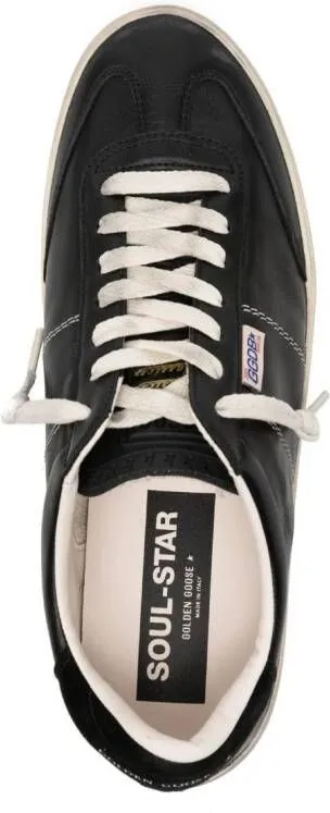 Golden Goose logo-patch lace-up sneakers Black