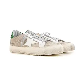 Golden Goose May Sand Lizard Emerald Sneakers