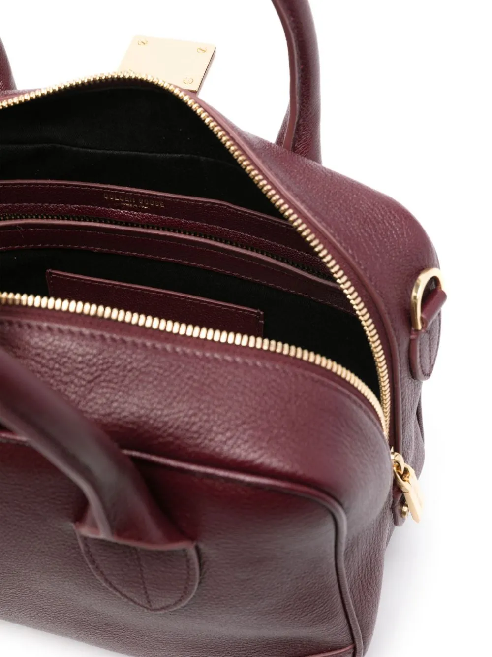 GOLDEN GOOSE sac cabas en cuir à logo imprimé rouge bordeaux