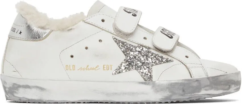 Golden Goose Shearling & Glitter Old School Sneakers